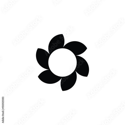 Flower icon logo design. simple flat vector illustration.Abstract flower icon vector illustration.