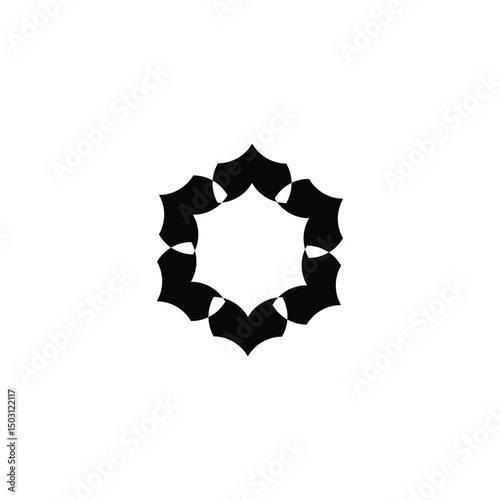 Flower icon logo design. simple flat vector illustration.Abstract flower icon vector illustration.