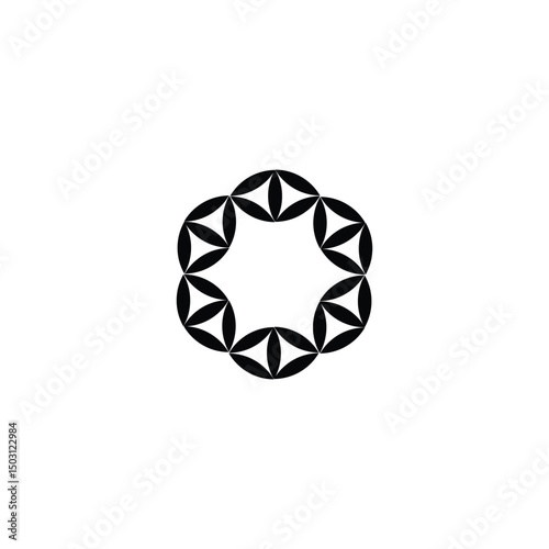 Flower icon logo design. simple flat vector illustration.Abstract flower icon vector illustration.