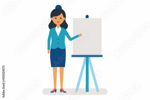 business woman with presentation 