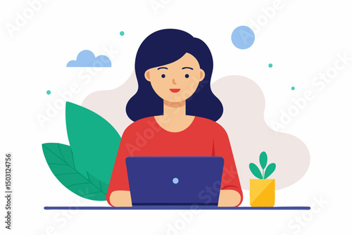 girl with laptop