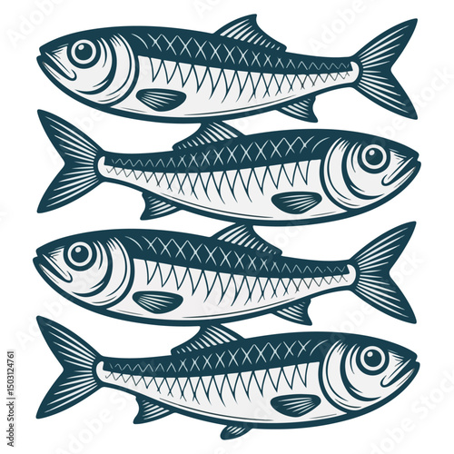 Fish vector set