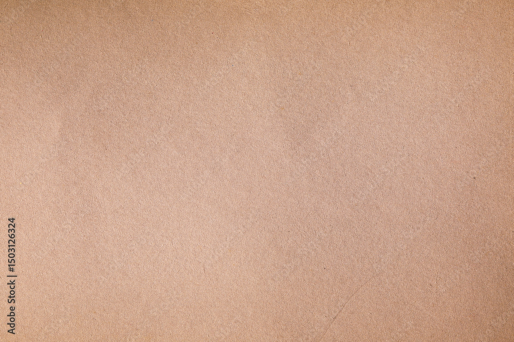 Fototapeta premium Texture of a weathered, pale brown kraft paper sheet