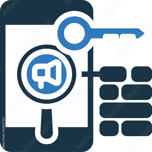 Keywords mixed color icon