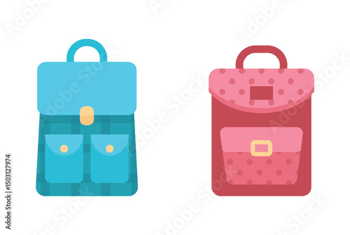 School backpacks set Colorful bags for primary school students