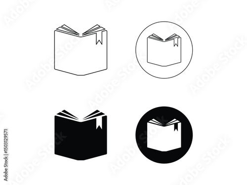 creative book design, vector, isolated on transparent background