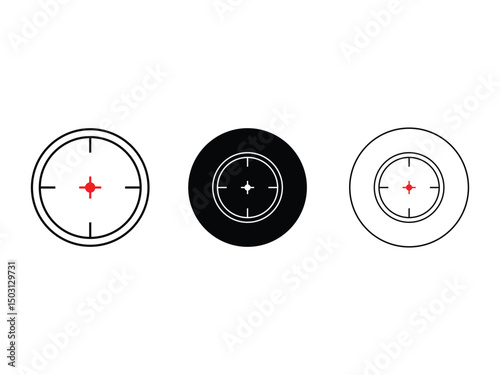 accuracy, bullseye symbol vector, isolated on transparent background