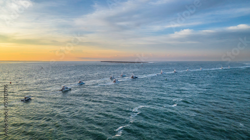 Big Rock Blue Marlin Tournament exits the inlet to the open ocean