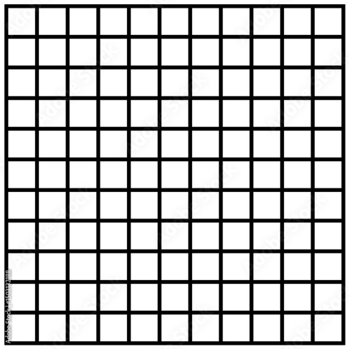 Wallpaper Mural Minimalist vector illustration of empty square grid with black lines. Clean and simple design, suitable for structure, organization, math, data concepts or as a background. Torontodigital.ca