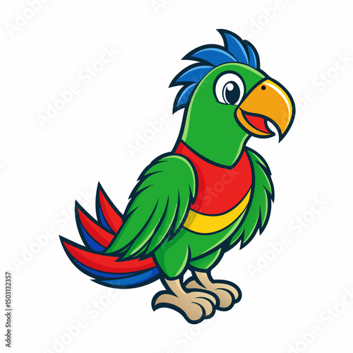 parrot on a white background
