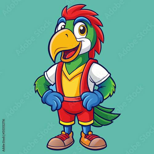 funny parrot cartoon