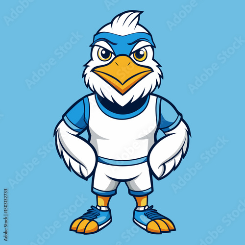 cartoon, vector, illustration, character, animal, fun, hat, funny, isolated, drawing, dog, cute, art, sport, winter, blue, smile, boy, pirate, christmas