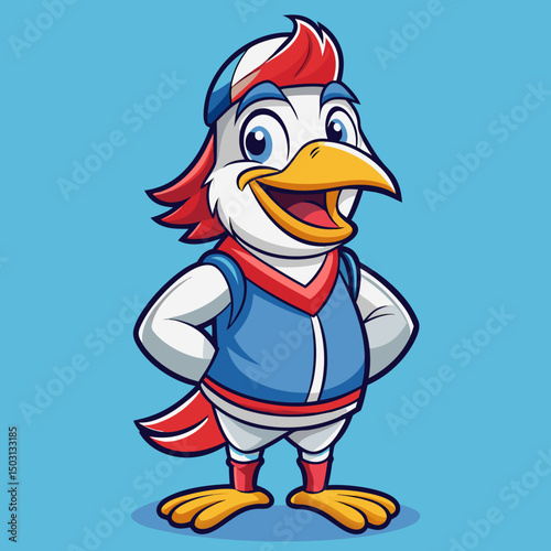 penguin cartoon waving