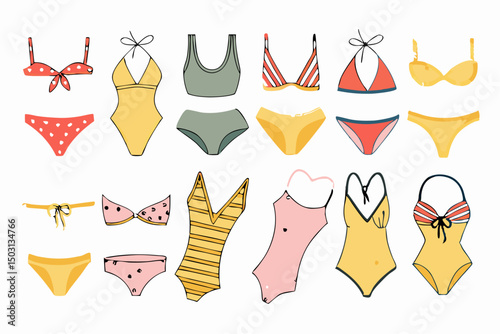Collection of Diverse Summer Swimsuit Designs