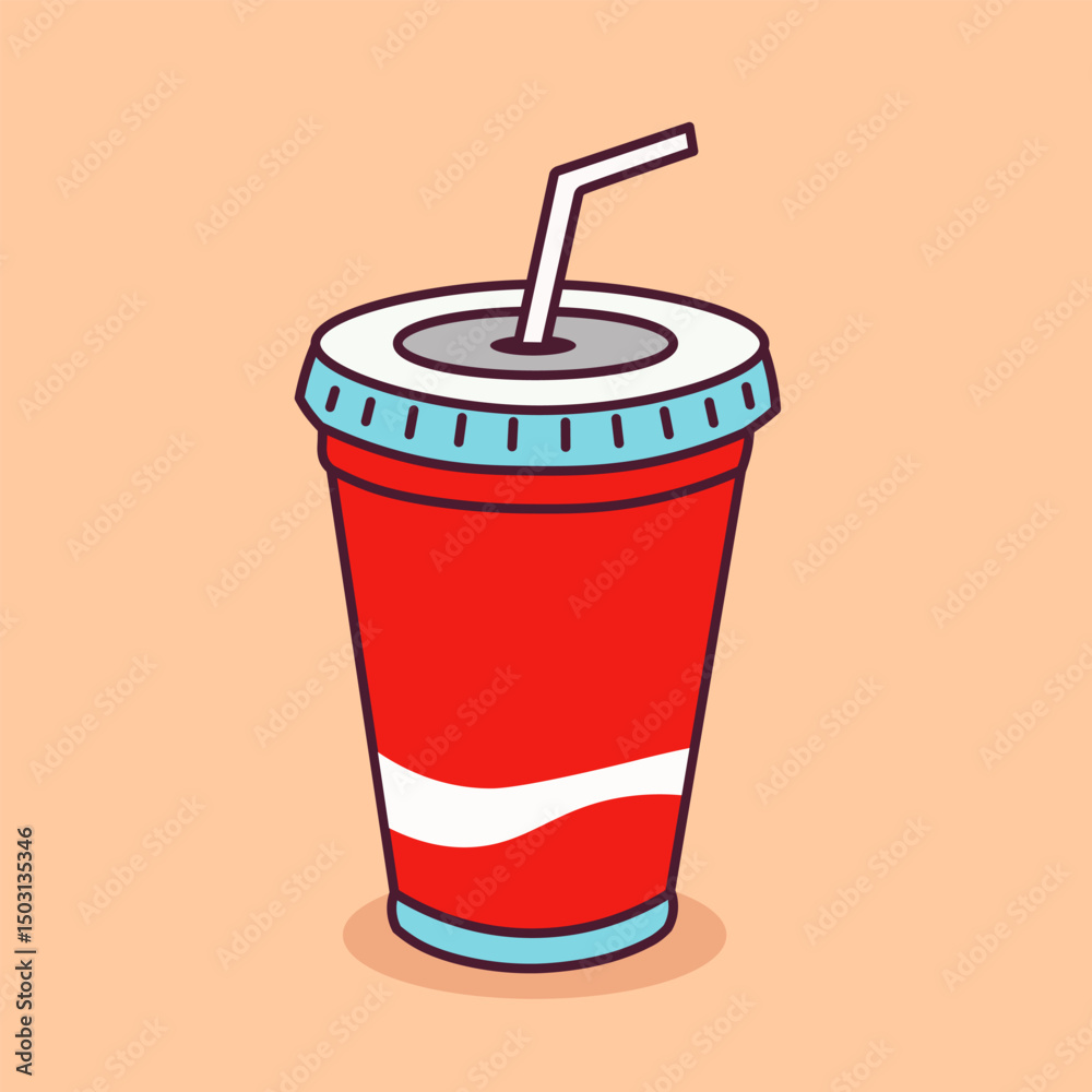 Fast food drink vector illustration isolated on white background. Fast food drink vector illustration isolated on white background.