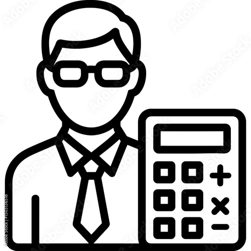 Minimalist calculator icon for accountants