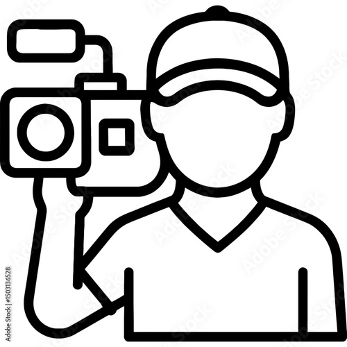 Clean and simple videography icon