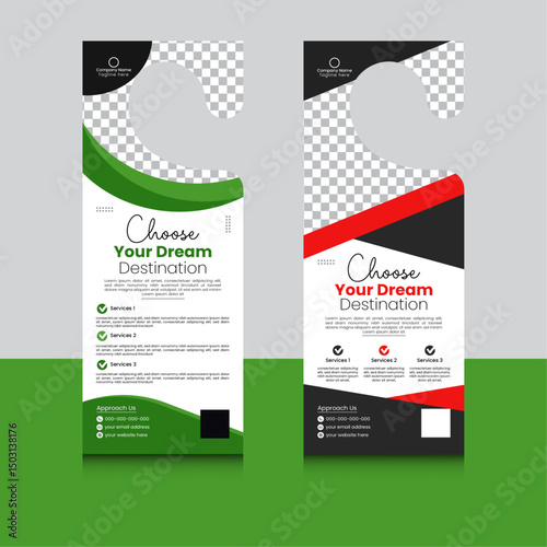 Modern Creative Door hanger design, do not disturb, banner design
