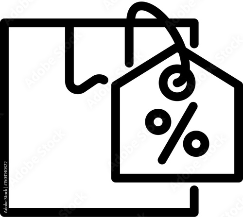 Sale Tag line icon