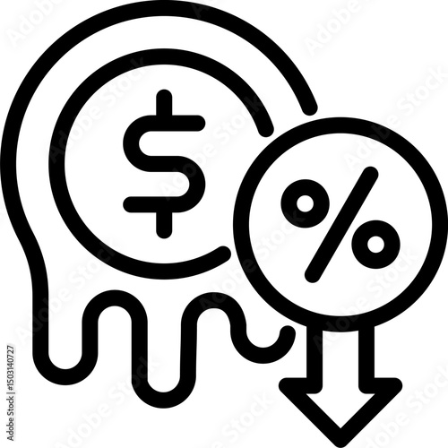 Price Drop line icon