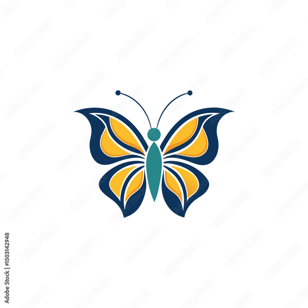 Obraz premium butterfly logo design vector 