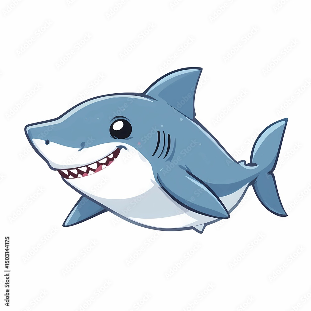 blue shark cartoon clip art for kids, clean isolated white background blue shark cartoon clip art for kids, clean isolated white background