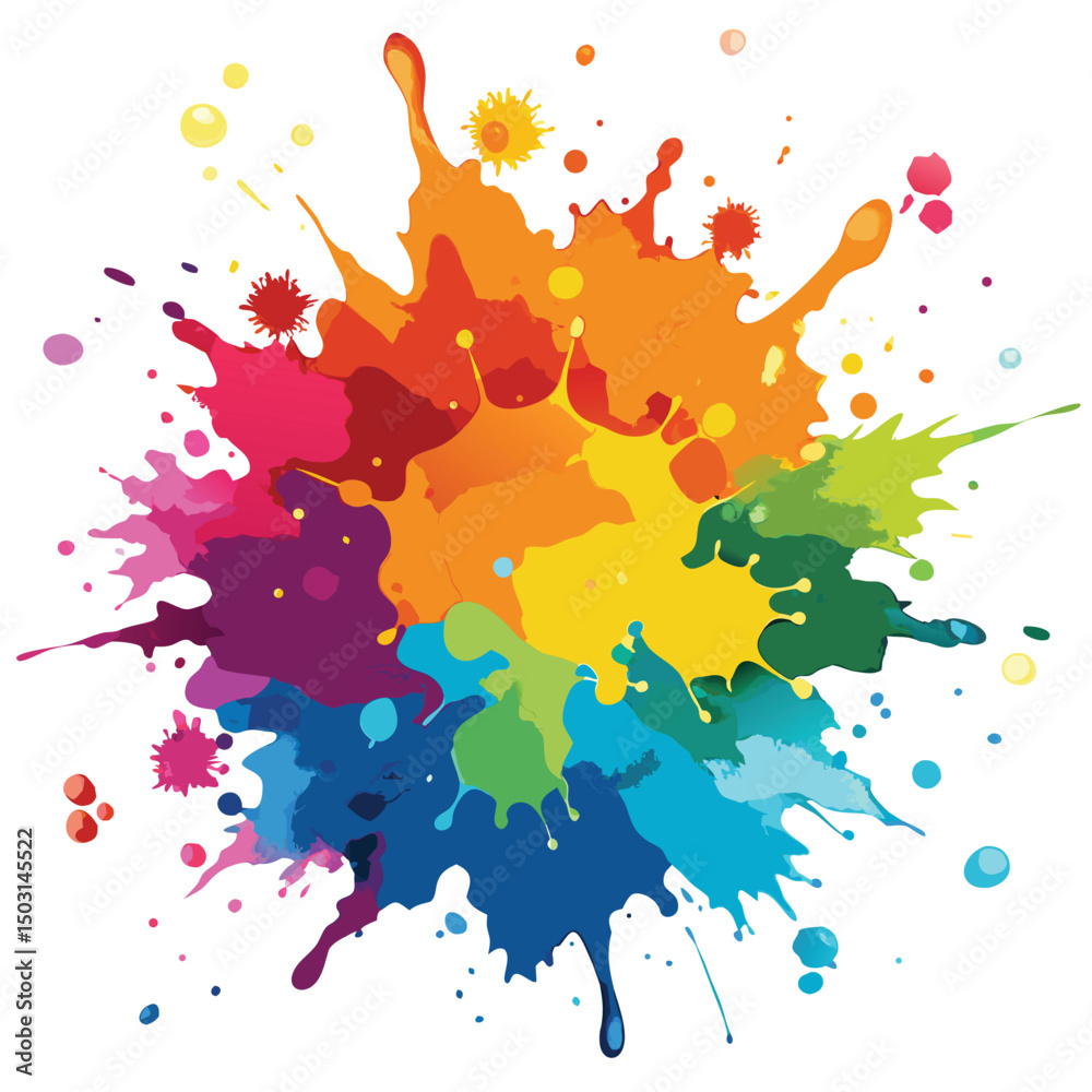 Obraz premium Exploding Colors A Dynamic and Colorful Paint Splash