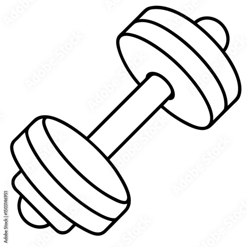dumbbell isolated on white background