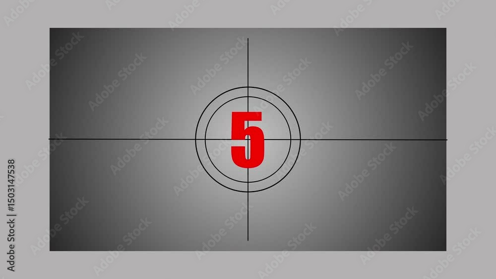 Modern design old movies, flat design, sport applications, new year, banners and social media posters. Realtime countdown from ten to zero with 10 Seconds Countdown animation in white background.
