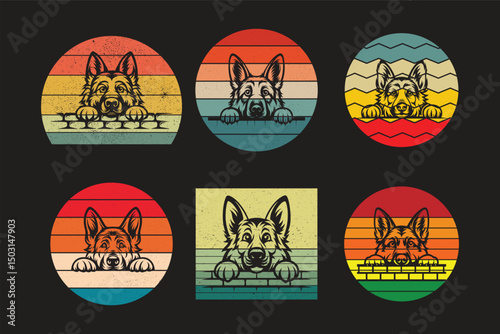 German Shepherd Peeking