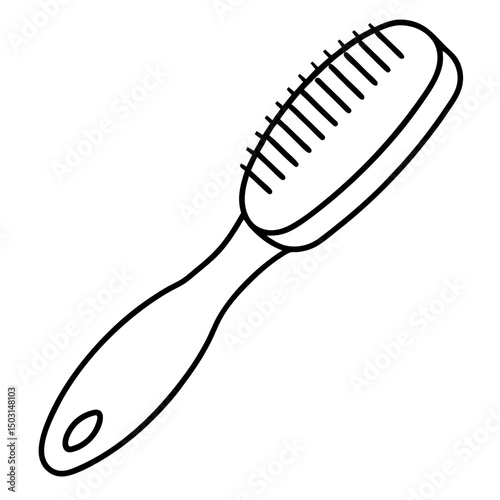 wooden brush isolated on white