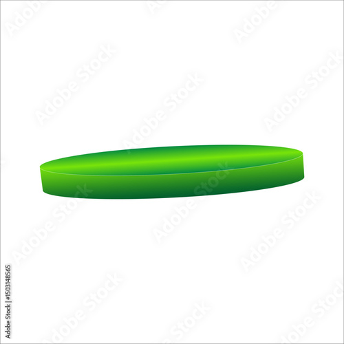 3D Green Elliptical Ring
