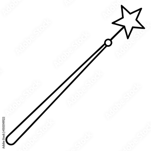 vector illustration of a magic wand