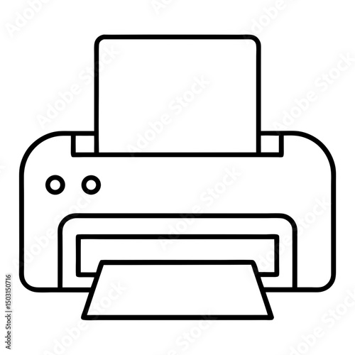 printer icon isolated on white