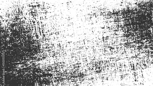 distressed black grunge texture with dark weathered overlay pattern on transparent background vector