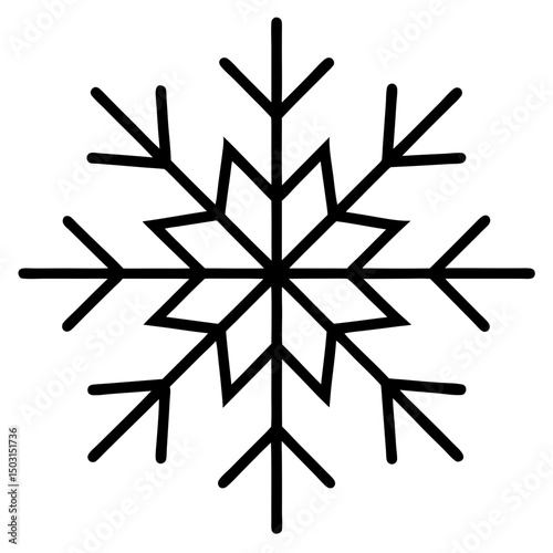 christmas snowflake isolated on black