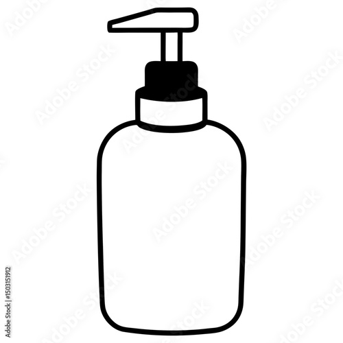 set of cosmetic bottles isolated