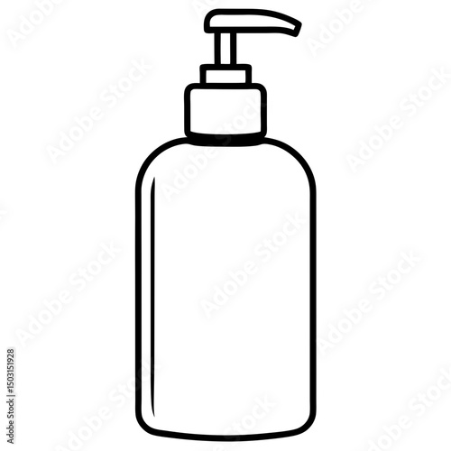 set of cosmetic bottles isolated