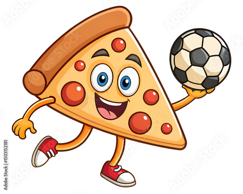 funny cartoon pizza isolated on white background. PNG Transparent file type with high definition quality And vibrant color grading Available.