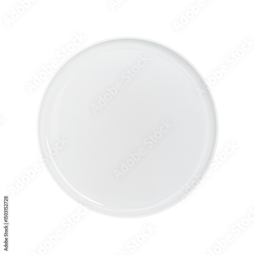 White Dinner Plate  Empty ceramic round plate isolated on white background and png background 