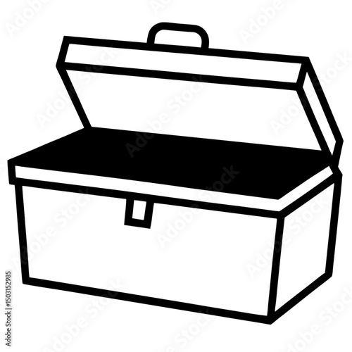 black box isolated on white background