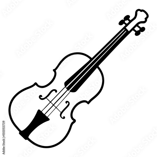 violin isolated on white