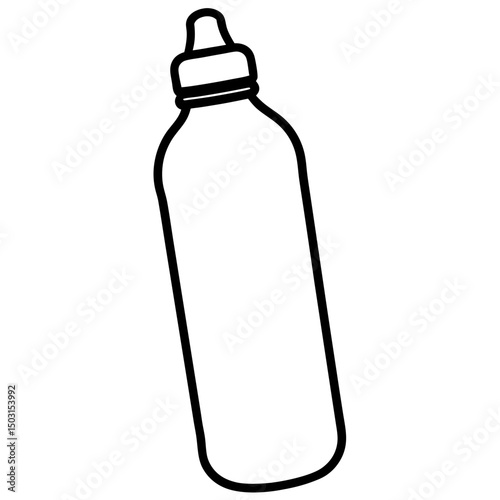 white plastic bottle isolated