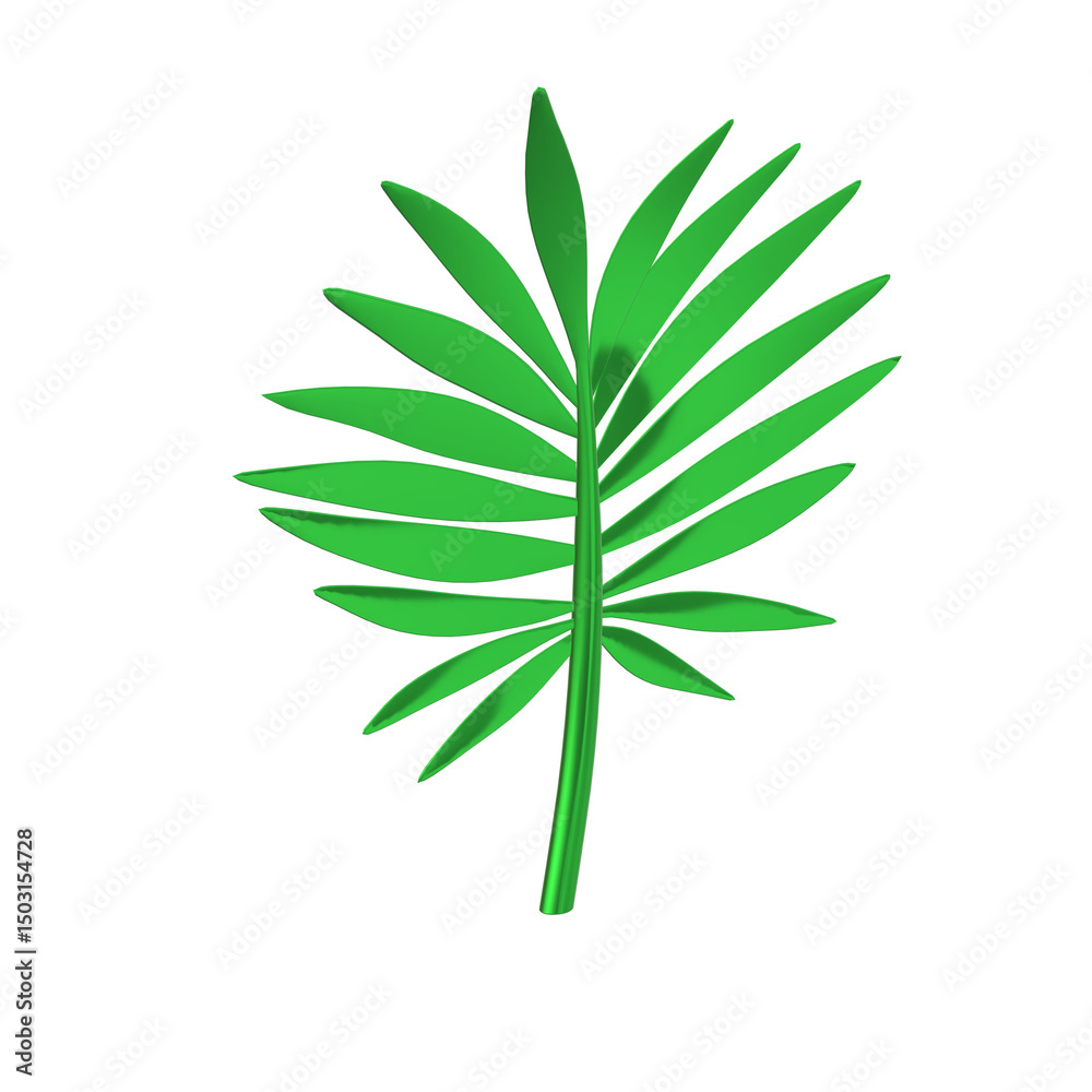 Fototapeta premium vector illustration of a green leaf
