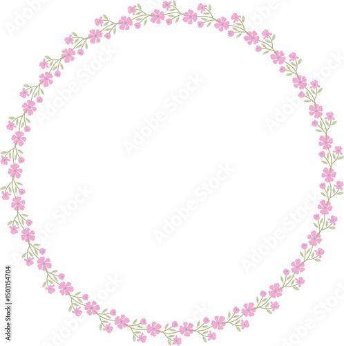 coquette Flower Frame.flower wreath