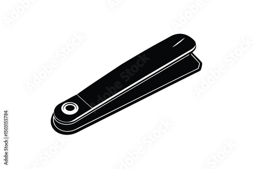Black silhouette nail clipper manicure pedicure tool