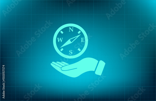 Vector icon on a blue background with a gradient	