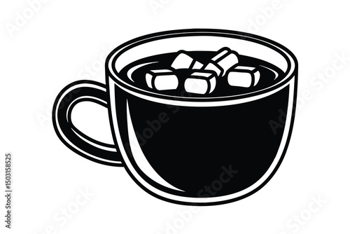 Hot chocolate mug marshmallows winter drink cozy warm beverage