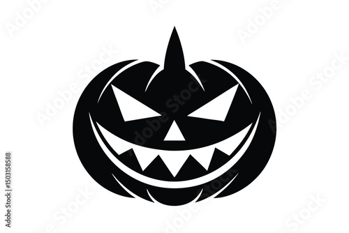 Spooky halloween jack o lantern pumpkin scary face design