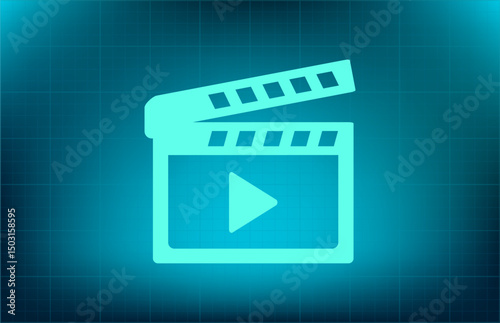 Vector icon on a blue background with a gradient	